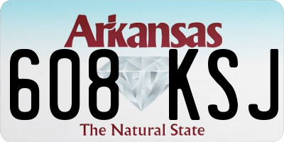 AR license plate 608KSJ