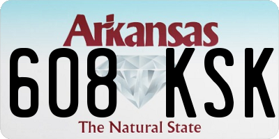 AR license plate 608KSK