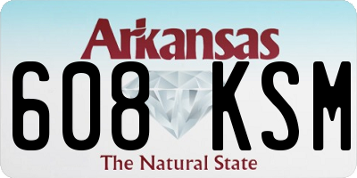 AR license plate 608KSM