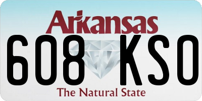 AR license plate 608KSO