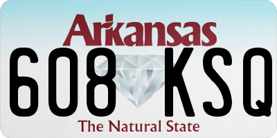 AR license plate 608KSQ