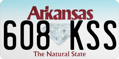 AR license plate 608KSS