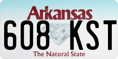 AR license plate 608KST