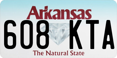 AR license plate 608KTA