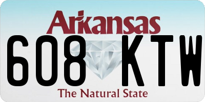 AR license plate 608KTW