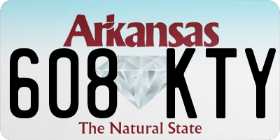 AR license plate 608KTY