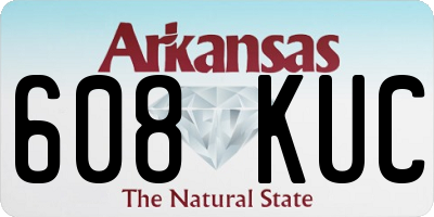AR license plate 608KUC