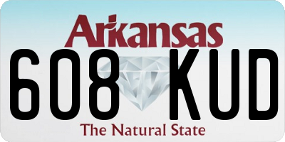 AR license plate 608KUD