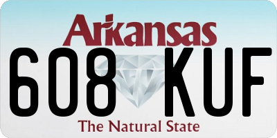 AR license plate 608KUF