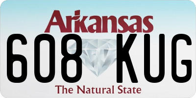 AR license plate 608KUG
