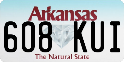 AR license plate 608KUI
