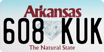 AR license plate 608KUK