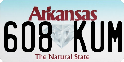 AR license plate 608KUM
