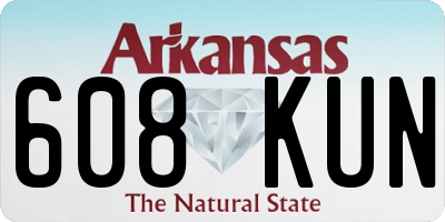 AR license plate 608KUN