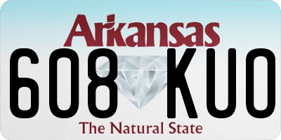 AR license plate 608KUO