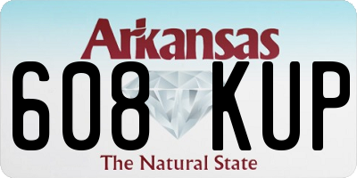 AR license plate 608KUP