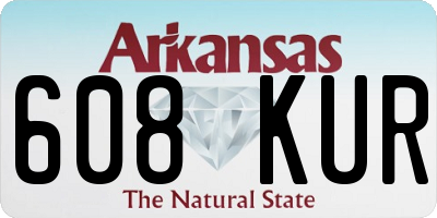 AR license plate 608KUR