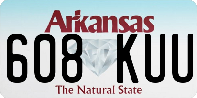AR license plate 608KUU