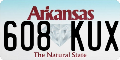 AR license plate 608KUX