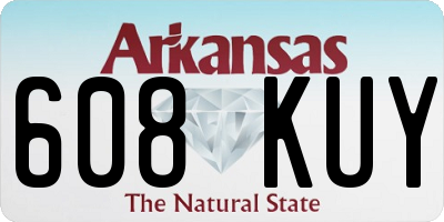 AR license plate 608KUY