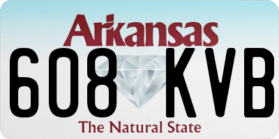 AR license plate 608KVB