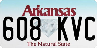 AR license plate 608KVC