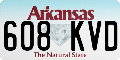 AR license plate 608KVD