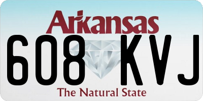 AR license plate 608KVJ