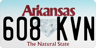 AR license plate 608KVN