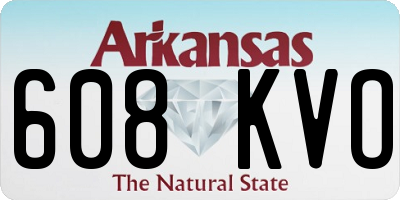 AR license plate 608KVO
