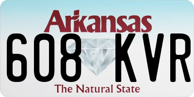 AR license plate 608KVR