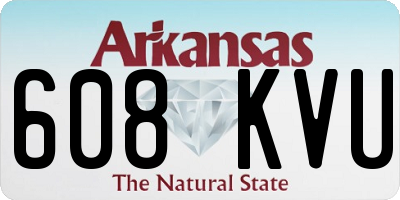 AR license plate 608KVU