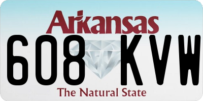 AR license plate 608KVW