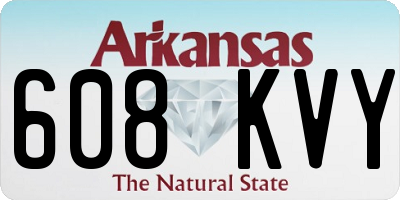AR license plate 608KVY