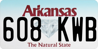 AR license plate 608KWB