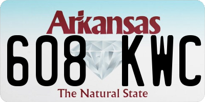 AR license plate 608KWC