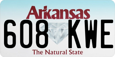 AR license plate 608KWE