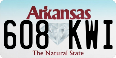 AR license plate 608KWI