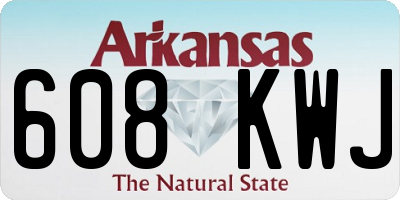 AR license plate 608KWJ
