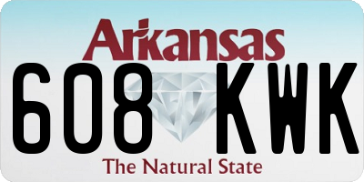 AR license plate 608KWK