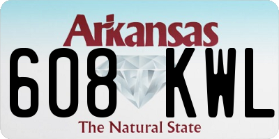 AR license plate 608KWL