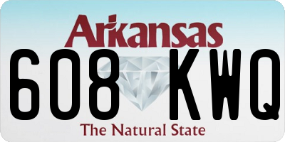 AR license plate 608KWQ
