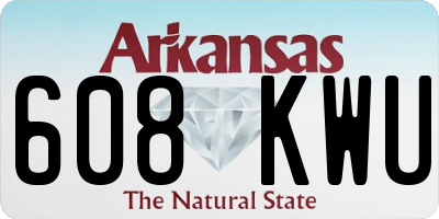 AR license plate 608KWU