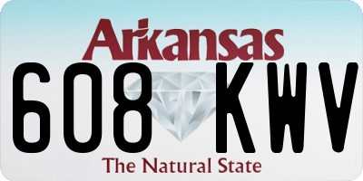 AR license plate 608KWV