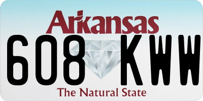 AR license plate 608KWW
