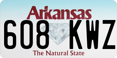 AR license plate 608KWZ
