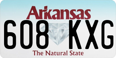 AR license plate 608KXG