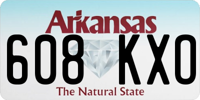 AR license plate 608KXO