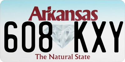 AR license plate 608KXY