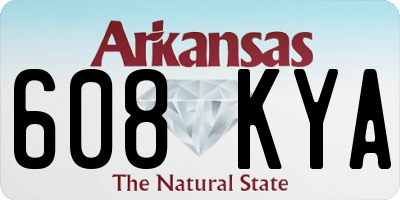 AR license plate 608KYA
